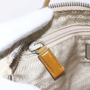 PRADA Hand Bag Nylon Enamel 2way White Silver Auth 152256-20