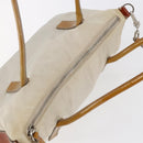 PRADA Hand Bag Nylon Enamel 2way White Silver Auth 152256-6