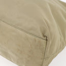 PRADA Hand Bag Nylon Khaki Silver Auth 152257-9