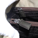 PRADA Hand Bag Nylon Khaki Silver Auth 152257-10