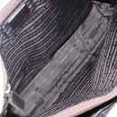 PRADA Hand Bag Nylon Khaki Silver Auth 152257-11