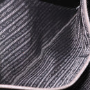 PRADA Hand Bag Nylon Khaki Silver Auth 152257-21