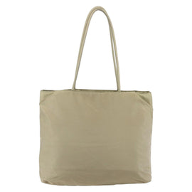 PRADA Hand Bag Nylon Khaki Silver Auth 152257 - 0