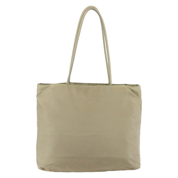 PRADA Hand Bag Nylon Khaki Silver Auth 152257 - 0