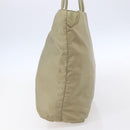 PRADA Hand Bag Nylon Khaki Silver Auth 152257-4