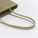 PRADA Hand Bag Nylon Khaki Silver Auth 152257-7