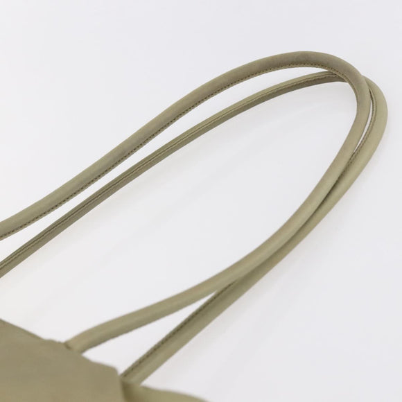 PRADA Hand Bag Nylon Khaki Silver Auth 152257