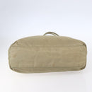 PRADA Hand Bag Nylon Khaki Silver Auth 152257-5
