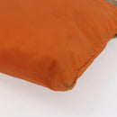 PRADA Shoulder Bag Nylon Orange Silver Auth 152258-8