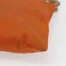 PRADA Shoulder Bag Nylon Orange Silver Auth 152258-16