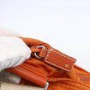 PRADA Shoulder Bag Nylon Orange Silver Auth 152258-10