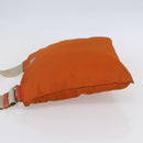 PRADA Shoulder Bag Nylon Orange Silver Auth 152258-3