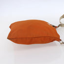 PRADA Shoulder Bag Nylon Orange Silver Auth 152258-4