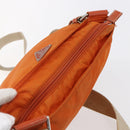 PRADA Shoulder Bag Nylon Orange Silver Auth 152258-6