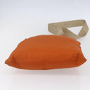 PRADA Shoulder Bag Nylon Orange Silver Auth 152258-5