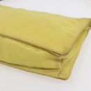 PRADA Accessory Pouch Nylon Yellow Gold Auth 152259-15