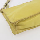 PRADA Accessory Pouch Nylon Yellow Gold Auth 152259-16