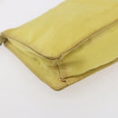 PRADA Accessory Pouch Nylon Yellow Gold Auth 152259-18