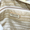 PRADA Accessory Pouch Nylon Yellow Gold Auth 152259-20