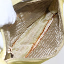 PRADA Accessory Pouch Nylon Yellow Gold Auth 152259-10
