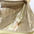 PRADA Accessory Pouch Nylon Yellow Gold Auth 152259-22