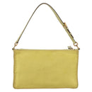 PRADA Accessory Pouch Nylon Yellow Gold Auth 152259-2