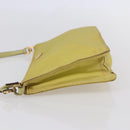 PRADA Accessory Pouch Nylon Yellow Gold Auth 152259-3