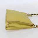 PRADA Accessory Pouch Nylon Yellow Gold Auth 152259-4