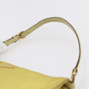 PRADA Accessory Pouch Nylon Yellow Gold Auth 152259-14