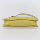 PRADA Accessory Pouch Nylon Yellow Gold Auth 152259-5