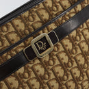 Christian Dior Trotter Canvas Shoulder Bag Beige Gold Auth 152260-14