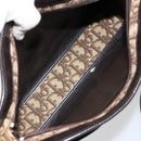 Christian Dior Trotter Canvas Shoulder Bag Beige Gold Auth 152260-17