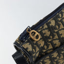Christian Dior Trotter Canvas Shoulder Bag Navy Gold Auth 152262-9