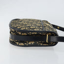 Christian Dior Trotter Canvas Shoulder Bag Navy Gold Auth 152262-3