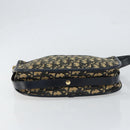 Christian Dior Trotter Canvas Shoulder Bag Navy Gold Auth 152262-5
