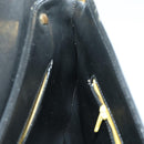 Christian Dior Trotter Canvas Clutch Bag Leather Black Gold Auth 152263-15