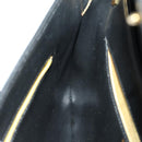 Christian Dior Trotter Canvas Clutch Bag Leather Black Gold Auth 152263-16