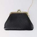 Christian Dior Trotter Canvas Clutch Bag Leather Black Gold Auth 152263-18