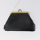 Christian Dior Trotter Canvas Clutch Bag Leather Black Gold Auth 152263-19