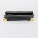 Christian Dior Trotter Canvas Clutch Bag Leather Black Gold Auth 152263-7