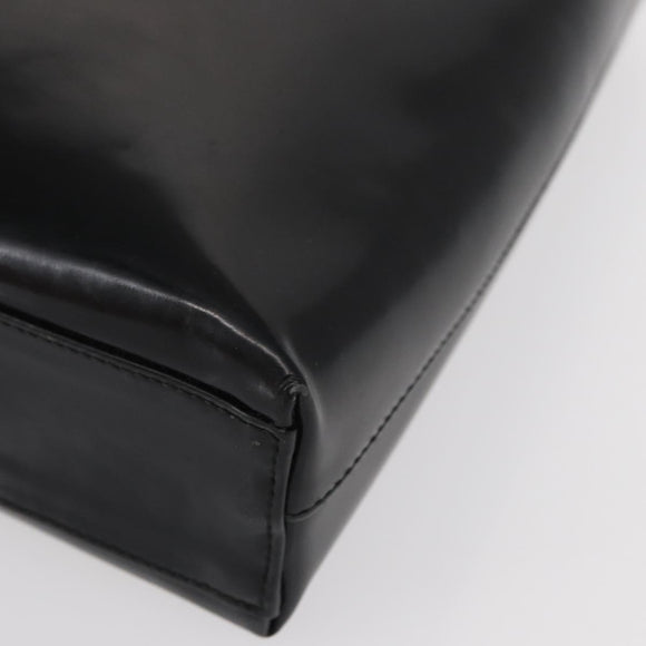 Salvatore Ferragamo Gancini Shoulder Bag Leather Black Gold Auth 152264