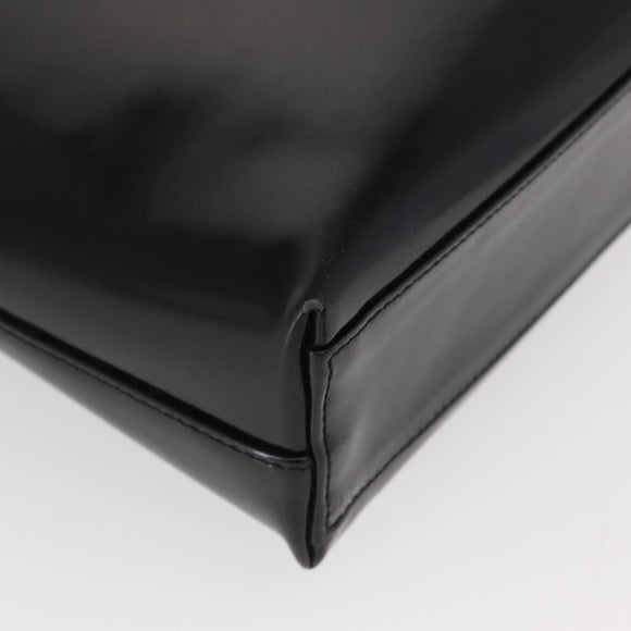 Salvatore Ferragamo Gancini Shoulder Bag Leather Black Gold Auth 152264