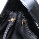 Salvatore Ferragamo Gancini Shoulder Bag Leather Black Gold Auth 152264-18