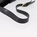 Salvatore Ferragamo Gancini Shoulder Bag Leather Black Gold Auth 152264-7