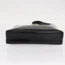 Salvatore Ferragamo Gancini Shoulder Bag Leather Black Gold Auth 152264-5