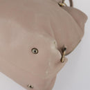 Salvatore Ferragamo Shoulder Bag Leather Beige Gold Auth 152265-10