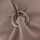 Salvatore Ferragamo Shoulder Bag Leather Beige Gold Auth 152265-14