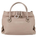 Salvatore Ferragamo Shoulder Bag Leather Beige Gold Auth 152265-2
