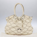Salvatore Ferragamo Tote Bag Leather White Auth 152267-22
