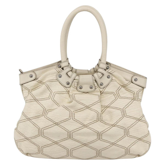 Salvatore Ferragamo Tote Bag Leather White Auth 152267